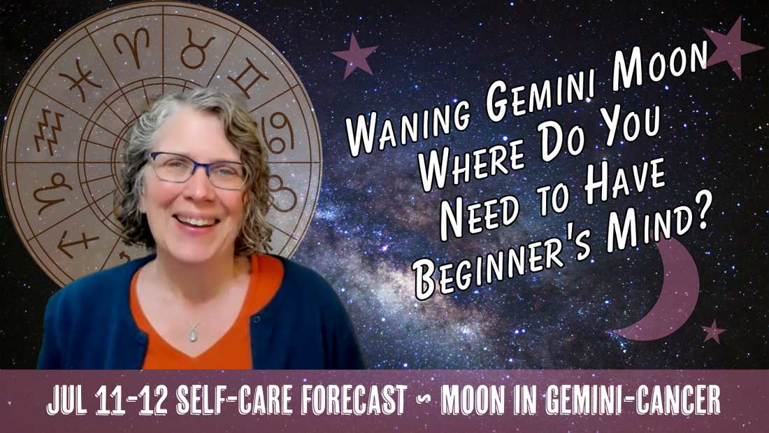 Waning Gemini Moon: Where Do You Need to Have Beginner's Mind? // Astro Vibe for Sat-Sun Jul 11-12
