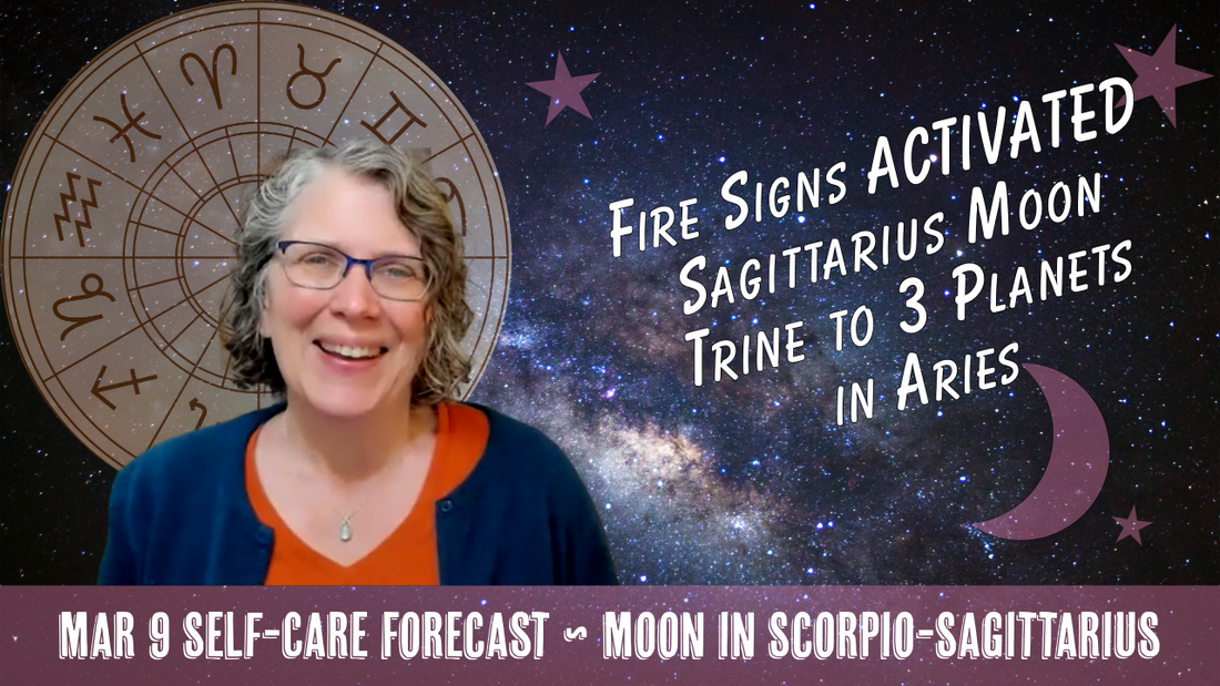 Fire Signs Activated with Sagittarius Moon Trine to 3 Planets in Aries // Astro Vibe for Mon Mar 9