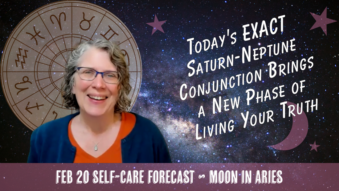 Today's Saturn Neptune Conjunction: A New Phase of Living Your Truth // Astro Vibe for Fri Feb 20